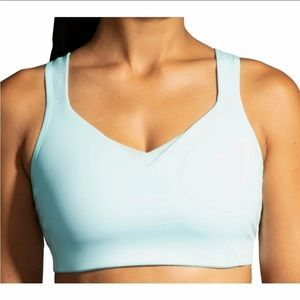 NWT Brooks Run Bra Drive convertible 36C Ice blue vivid teal Sports Bra